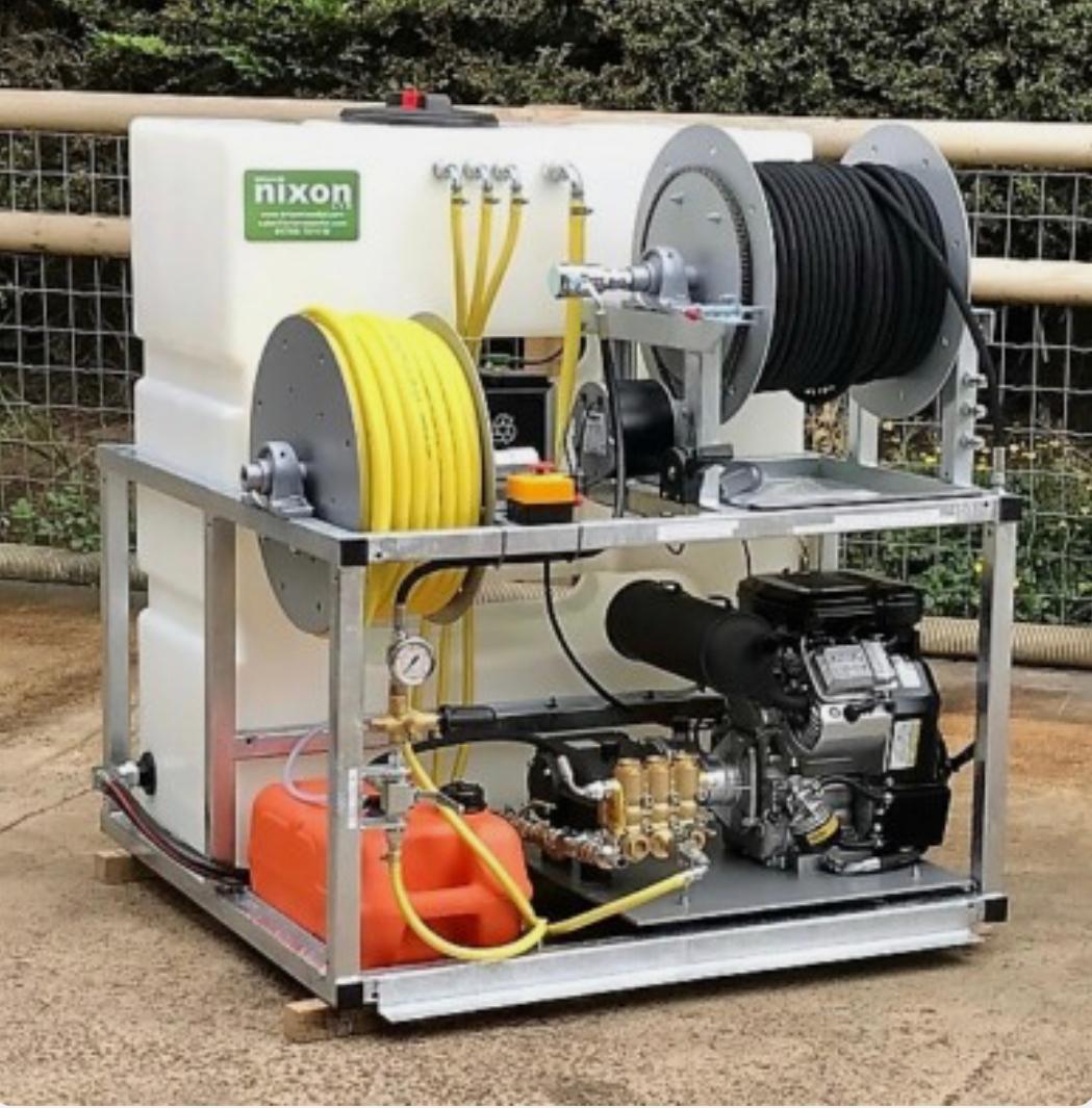 Professional drain equipment on site